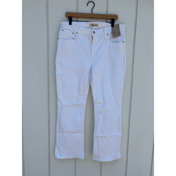 NWT Madewell Mid‎ Rise Kick Out White Jeans, Sz 32 - Picture 2 of 8
